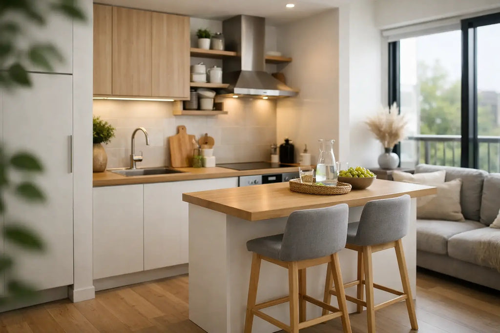 Keukenontwerp voor kleine woning met meer ruimte