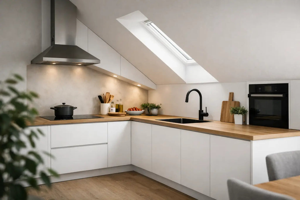 Maatwerk voor een schuine keukenwand in uw woning