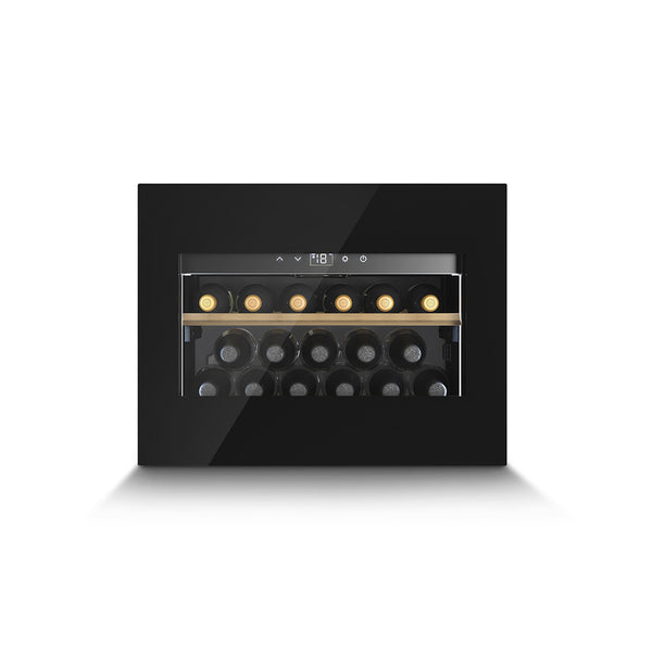 WineDeluxe WD 17 (inbouw): wijnklimaatkast uit de WineDeluxe‑lijn, 59.5 x 45.5 x 57.5 cm. Wi‑Fi bediening en UV‑glas.