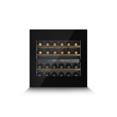 CASO Compacte inbouw wijnklimaatkast met 2 temperatuurzones voor 24 flessen.