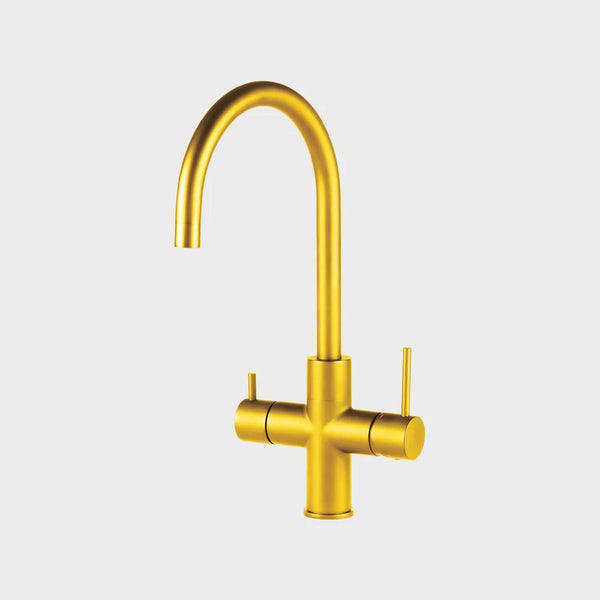 Unito Ace Boil Goud pvd kokendwaterkraan – luxe uitstraling, altijd direct kokend water voor thee en koken.