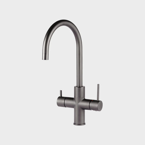 Unito Ace Boil Gun Metal pvd kokendwaterkraan – modern en robuust, direct kokend water uit één kraan.