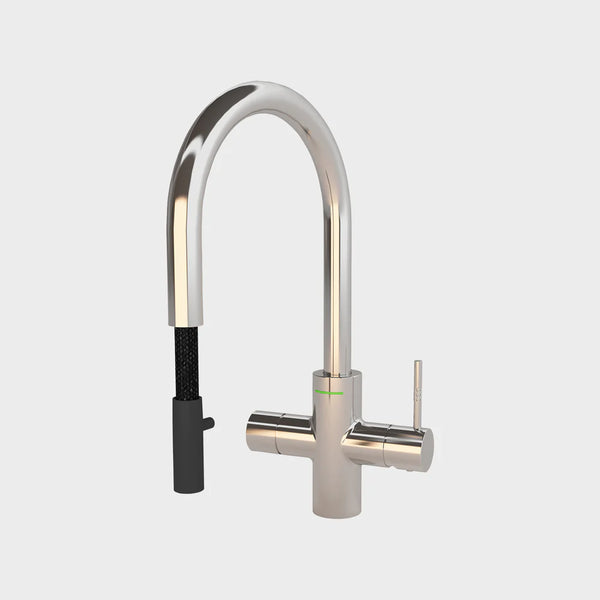 Unito Lava G3 4,3L RVS pvd kokendwaterkraan – Cosmos pulloutkraan- luxe en praktisch, direct kokend, warm, koud én gefilterd water.