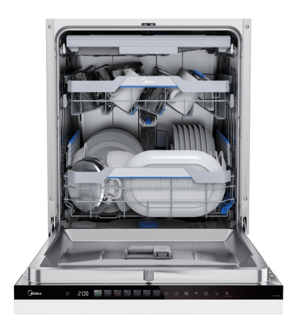Midea MDWEB1403QB-WB volledig integreerbare vaatwasser 60 cm inox