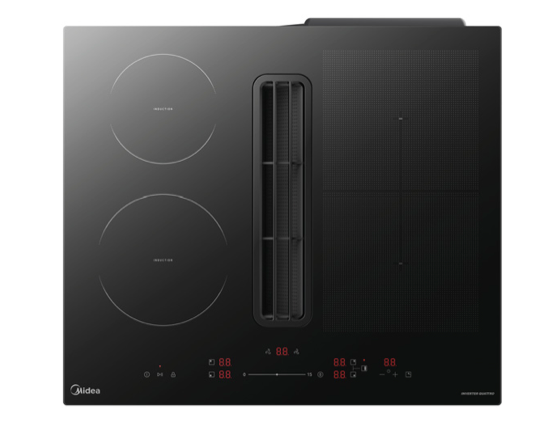 Midea MIH742FY18K0 inductiekookplaat met geïntegreerde afzuiging 60 cm zwart