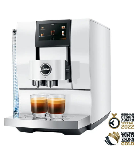 Z10 Diamond White (EA): premium volautomaat met koude extractie en P.R.G.-molen. Voor topkoffie, warm én koud, met één touch.