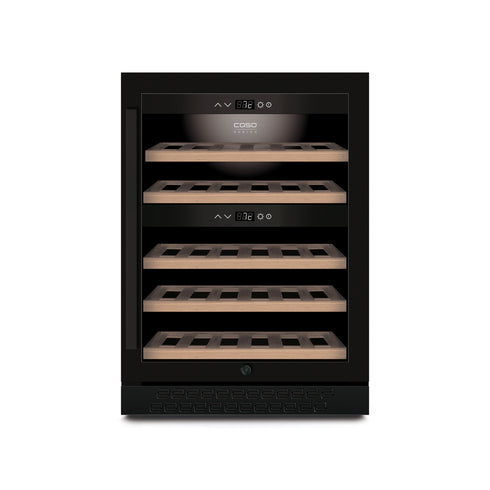 WineChef Pro 40 Black (2 zones): wijnklimaatkast uit de WineChef Pro‑lijn, 59.5 x 82.5 x 57.5 cm. Wi‑Fi bediening en UV‑glas.
