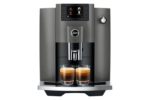 E6 Dark Inox (EC) 15439: volautomaat met 17 specialiteiten, stille molen en 1,9 l watertank. Snel perfecte koffie thuis.