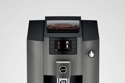 E6 Dark Inox (EC) 15439: volautomaat met 17 specialiteiten, stille molen en 1,9 l watertank. Snel perfecte koffie thuis.